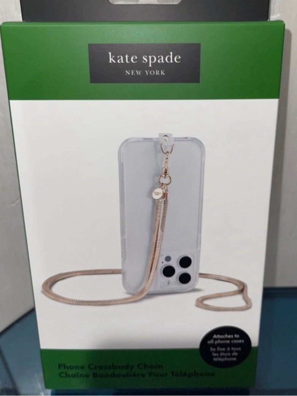 Kate Spade Phone Crossbody CHAIN - Heart of Gold NWT Universal Fit - NWT